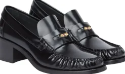 Patent Leather Block Heel Loafers