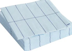 Pattern Napkins-Set of 20 Cocktail-Light blue and blue grid