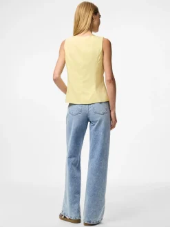 PCJOLINE SL BOATNECK WAISTCOAT WVN