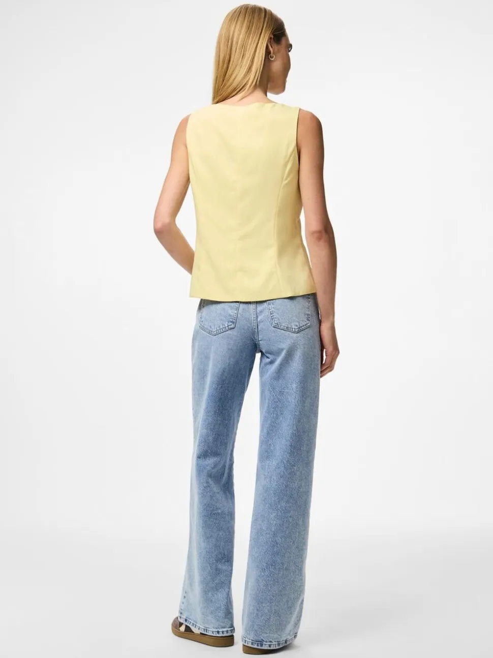 PCJOLINE SL BOATNECK WAISTCOAT WVN