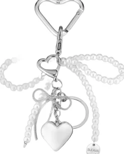 Pearly Bow Bag Charm