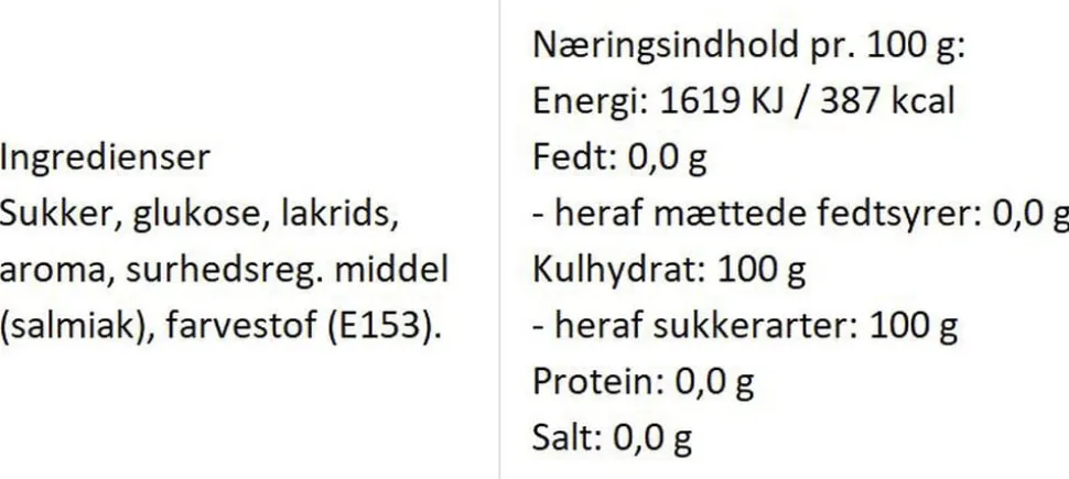 Pebermuslinger bolcher med smag af peber & salmiak