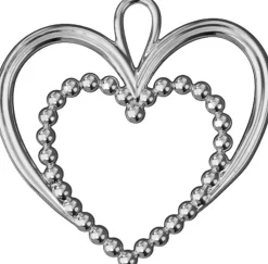 Perle Hjerte H6. 5 forsølvet