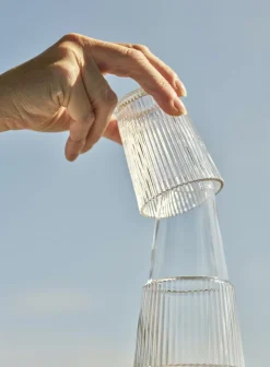 Pilastro karaffel med glas 1 l, clear