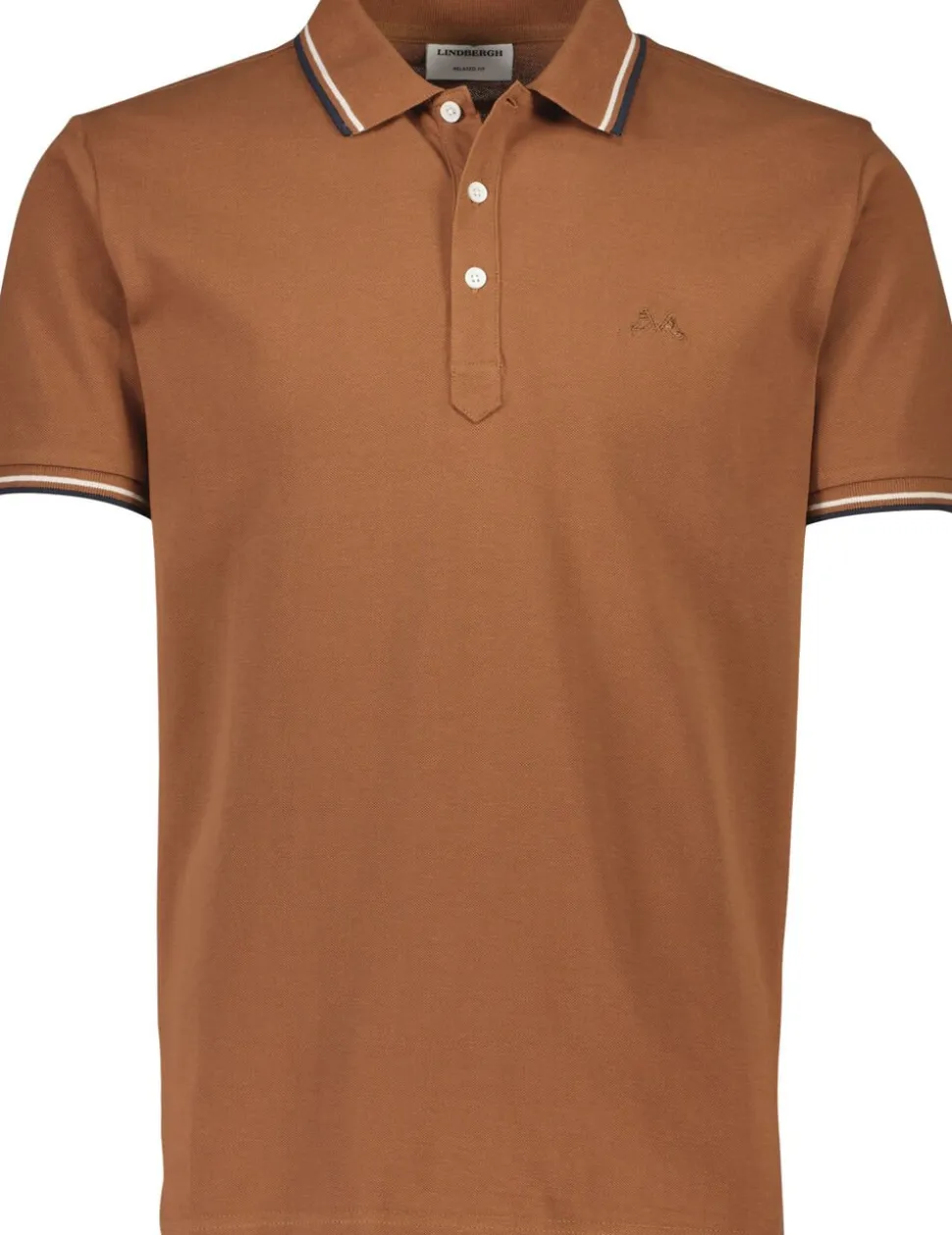 Polo shirt w. contrast piping