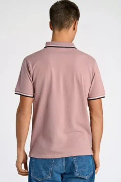 Polo shirt w. contrast piping