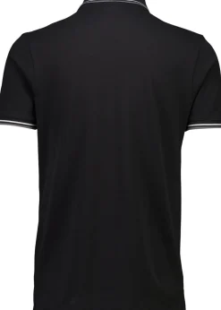 Polo shirt w. contrast piping