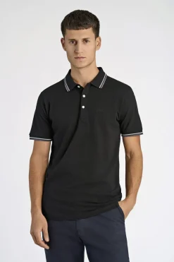 Polo shirt w. contrast piping