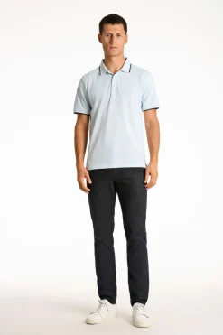 Polo shirt w. contrast piping