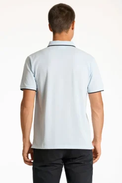 Polo shirt w. contrast piping