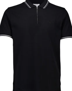 Polo shirt with zip recycled