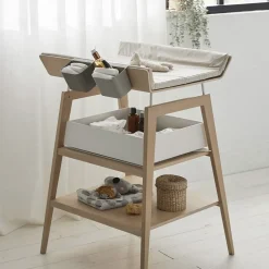 Puslehyndebetræk til Linea puslebord, Cappuccino