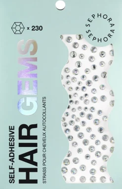 Rhinsten til håret - Selvklæbende rhinsten til håret