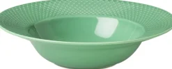 Rhombe Dyb tallerken Ø24,5 cm grøn porcelæn