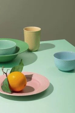 Rhombe Frokosttallerken Ø21 cm rosa porcelæn