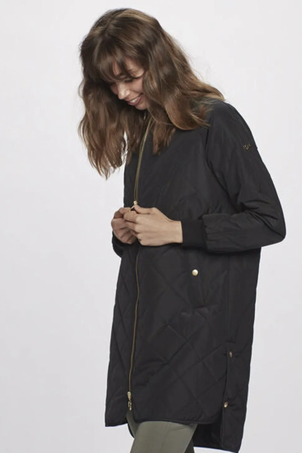 Rubina Quilted lang overgangsjakke