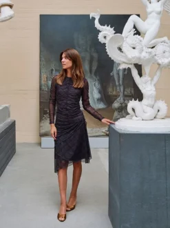 Saffron Check Mesh Skirt