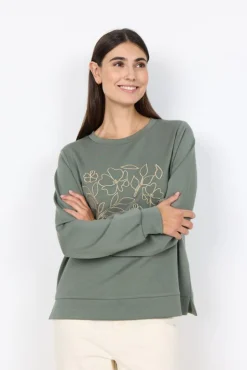 SC-BANU 287 Sweatshirt Støvet Grøn