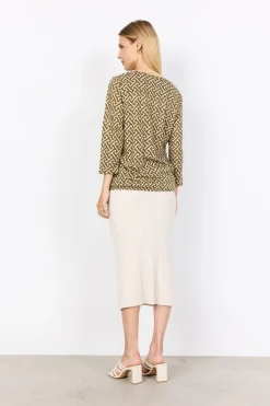 SC-FELICITY AOP 519 Bluse Oliven