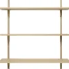 Sector Shelf T/W - Oak - Brass