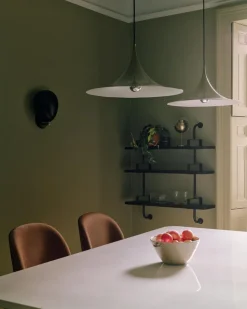 Semi pendel white 60 cm.