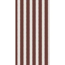 Serviet brune striber tekstil-look