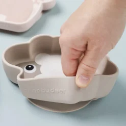 Silikone Stick & Stay skål Sheepy Sand