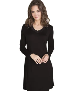Silk Jersey - Nightgown, Long sleeve
