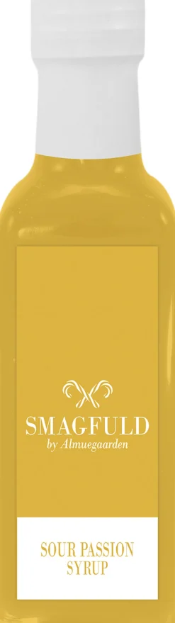 Sirup med smag af syrlig passionsfrugt