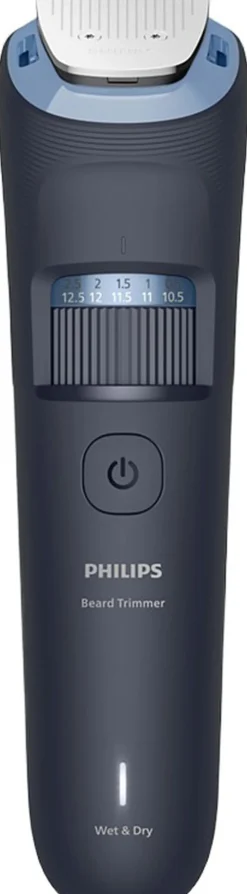 Skægtrimning med metalskær