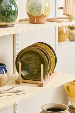 Skål m/blomst grøn rustik Avignon