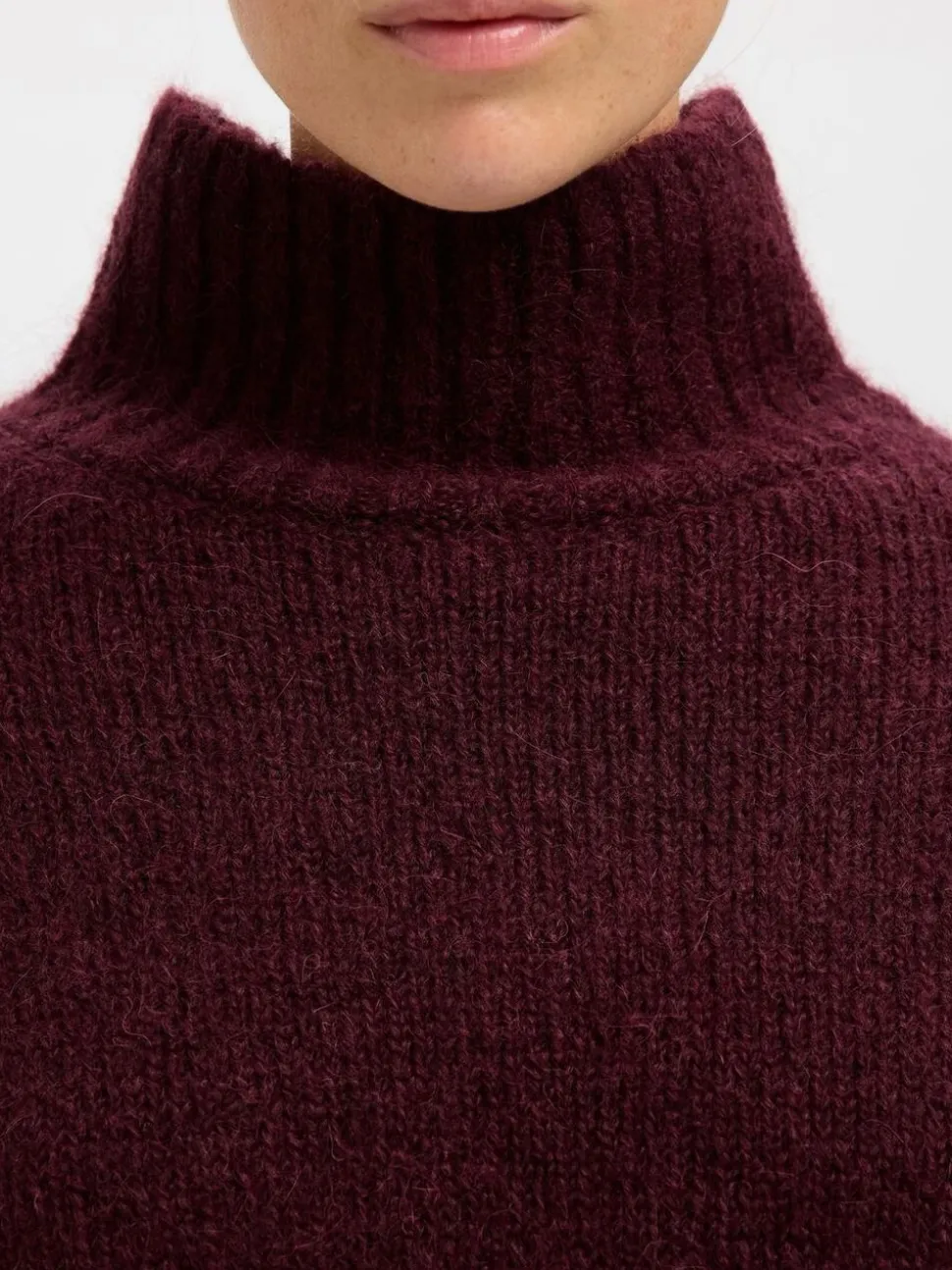 SLFGABRIELLA LS KNIT HIGH NECK NOOS