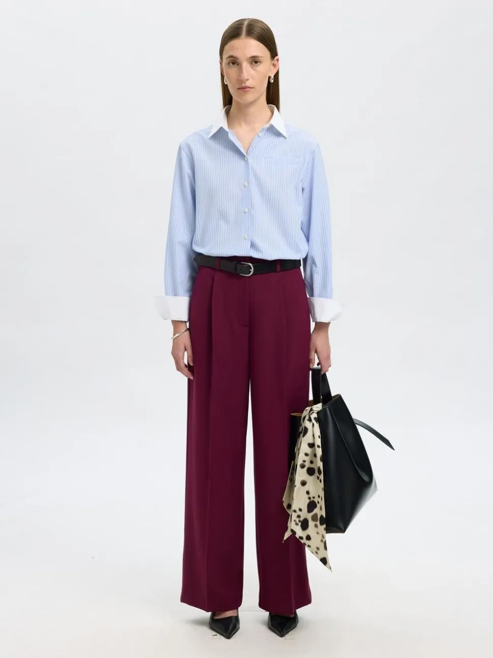 SLFILINA RELAXED CONTRAST LS SHIRT