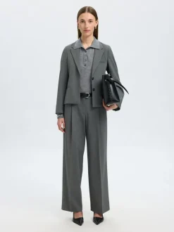 SLFTHEA LS KNIT MERINO COLLAR NECK