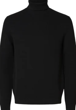 SLHDANE LS KNIT STRUCTURE ROLL NECK