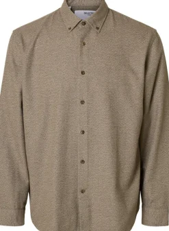 SLHREGNOAH MIX BDWN LS SHIRT CAMP