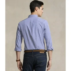 Slim Fit Striped Stretch Poplin Shirt