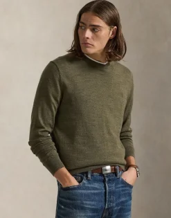 Slim Fit Washable Wool Crewneck Sweater