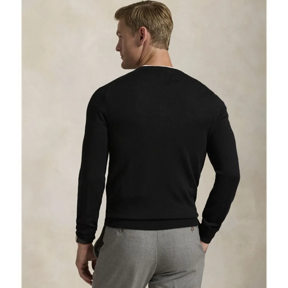 Slim Fit Washable Wool Crewneck Sweater