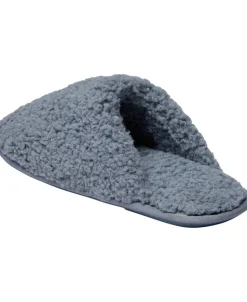 Slipper in Curly upper - Sky Blue