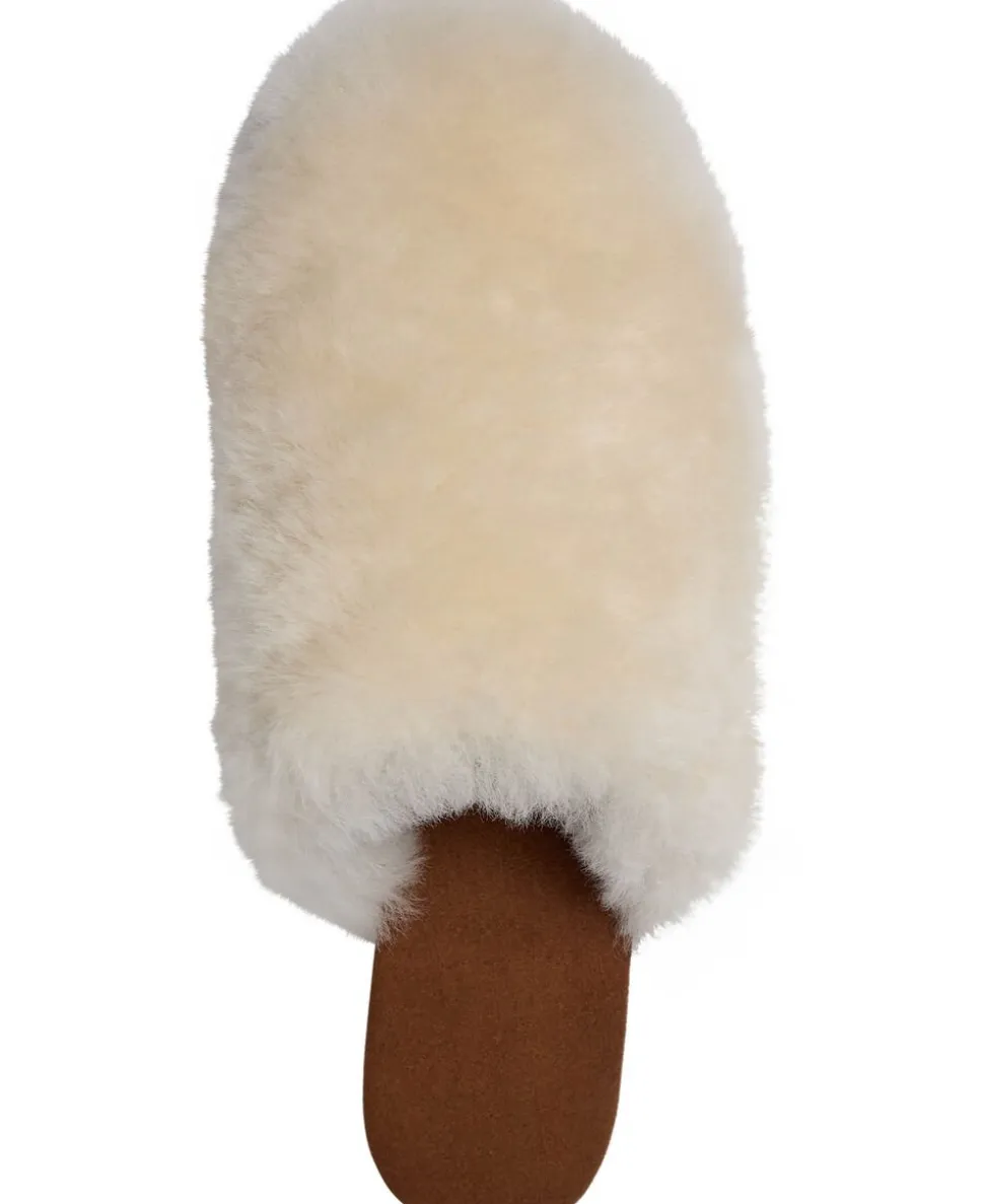 Slipper in Real sheepskin - Off white