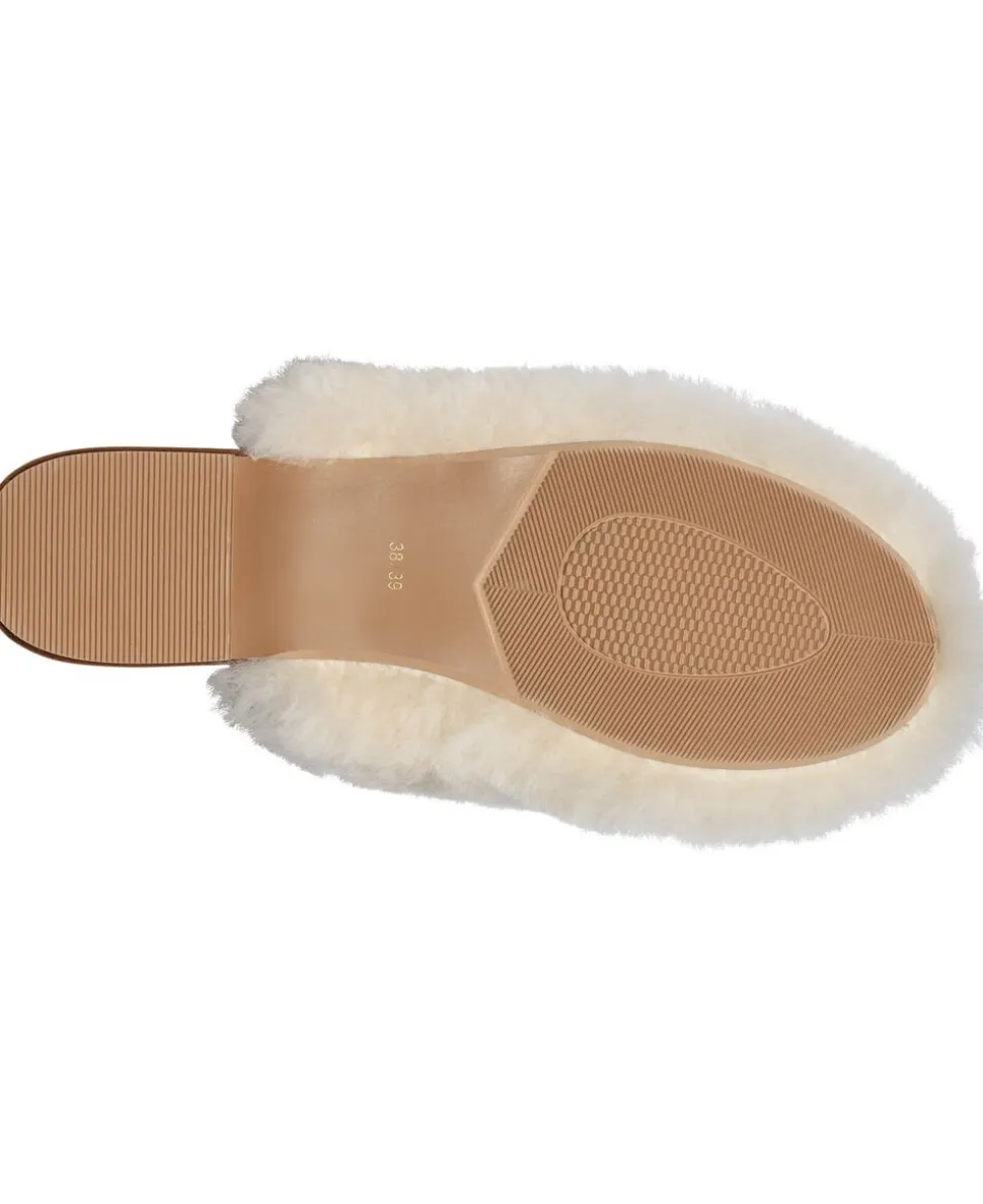 Slipper in Real sheepskin - Off white