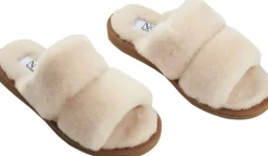 Slippers Straps (of 100% New Zealand Sheepskin) Natur