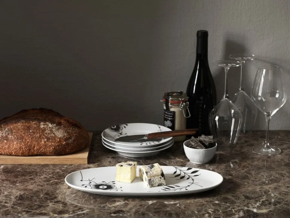 Sort Mega Riflet 19 cm. tallerken