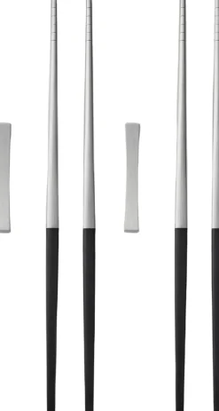 Spisepinde-sæt Focus de Luxe 23 cm 6 dele Sort/Mat stål