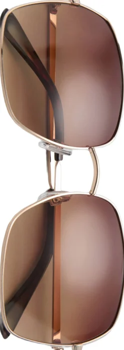 Square metallic frame sunglasses