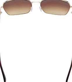 Square metallic frame sunglasses