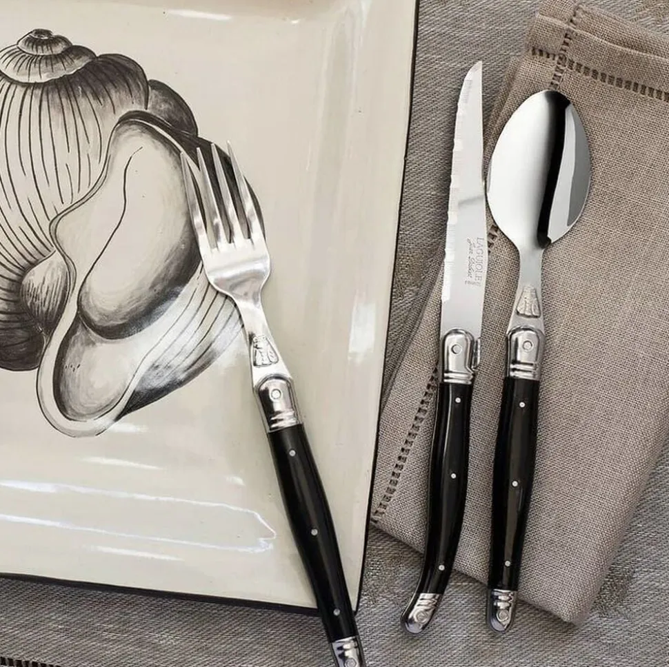 Sæt med seks sorte knive, bladtykkelse 1,2 mm, pakket i en åben OSB-æs