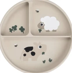 Stick&Stay inddelt tallerken Tiny farm Sand