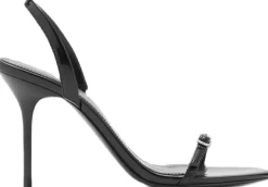 Stiletto heel sandal with buckle